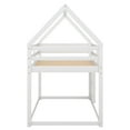 thumbnail image 5 of Twin over Twin Low Bunk Bed, House Bed with Ladder , White, 5 of 13