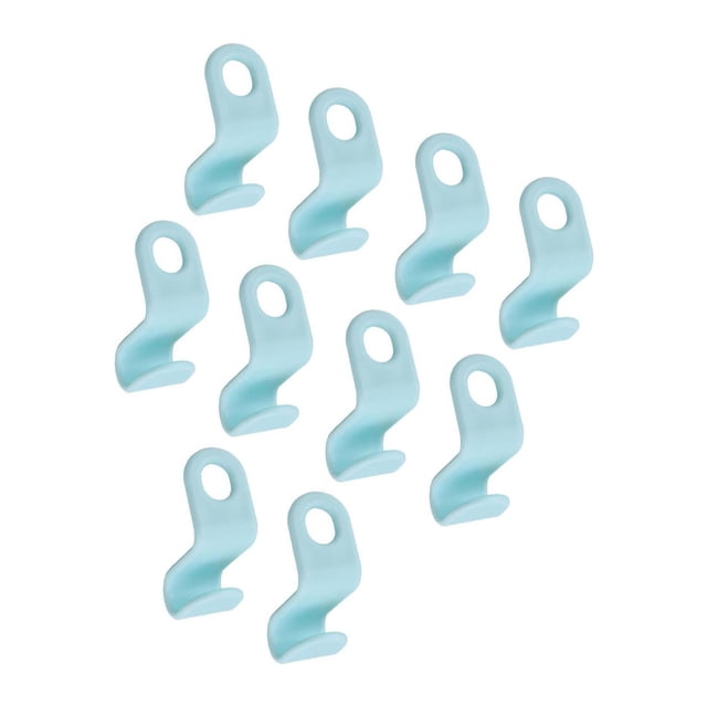 Advancent Juego de 10 perchas resistentes para ahorrar espacio en armarios, gorras y abrigos, duraderas y funcionales Almacenamiento y organización del hogar Azul 5x2 cm