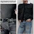 thumbnail image 5 of Cinturón con tachuelas Metal Punk Rock Rivet Belt Punk Leather Belt Threads Studs Goth Belt con Pyramid Studs para mujeres y hombres, 5 of 5