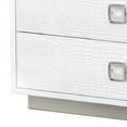 thumbnail image 3 of Hart 32 Inch Modern Nightstand, 2 Drawers, Textured Lacquer Finish, White- Saltoro Sherpi, 3 of 5