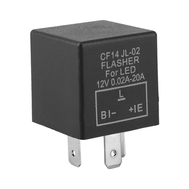 Módulo De Control De Relé, Universal Resistente A La Abrasión Negro Fácil Instalación Relé Intermitente LED Ajustable Para Automóvil