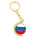 thumbnail image 1 of Eurasia, bandera rusa, Reino Unido Anillo de oro de metal llavero llavero, 1 of 3