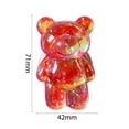 thumbnail image 3 of Soporte para teléfono móvil Soporte para teléfono con forma de oso de dibujos animados en 3D (rojo), 3 of 7