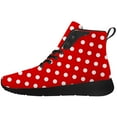 thumbnail image 3 of Aidianart Womens Polka Dot High Top Sneakers High Top Shoes Size 10, 3 of 5