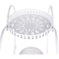 thumbnail image 5 of Miumaeov 6 Pots Modern Metal Plant Stand Heart Shape Flower Holder Shelf Movable with Wheel Flower Pot Stand for Patio Garden Living Room Corner Balcony Bedroom (White), 5 of 7