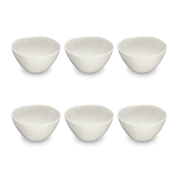 Abode Homewares by TarHong Organic Wheat PP Bowl, Cream, 5.9”/ 19 oz, Set of 6