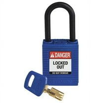 Brady Lockout Padlock,Blue,1-13/16" H Body NYL-BLU-38PL-KD