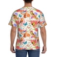 thumbnail image 2 of Naloa Flowers And Birds Watercolor Men's T-Shirt Sport T-shirt Men's Basic Tee Casual Men's Shirt, Round Neck, Short Sleeves - Large, 2 of 5