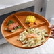 thumbnail image 1 of Bandeja redonda dividida de 3 compartimentos para una preparación de comidas equilibrada, platos para el control de porciones, vajilla de plástico reutilizable, apta para microondas y lavavajillas, 1 of 6