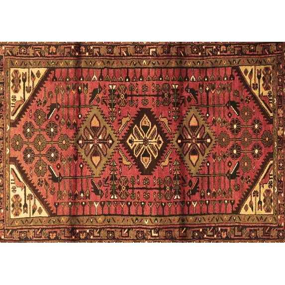 Ahgly Company Indoor Rectangle Persian Brown Traditional Area Rugs, 5' x 8'