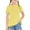 Yellow, variant on Jalioing Summer Cute Shirt for Girls Ruffle Crew Neck Short Sleeve Loose Tunic Shirt Casual Fashion Blouses
