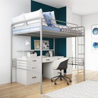 Full Metal Loft Bed, Silver