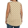 thumbnail image 5 of Besolor Plus Size Tank Tops for Women Polka Dots Crewneck Sleeveless Shirts Pleated Casual Loose Summer Blouse Tees, 5 of 6