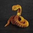thumbnail image 3 of IAJFHAFS 3D Printed Snake Toys, 3D Printed Animal Figures, Exquisite 3D Printed Cute Animal Toys, Adult Fidget Toys, Printed Cobra Fidget Spinners, 3D Printed Flexible Articulated Cobra Snake​,white, 3 of 5