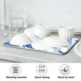 thumbnail image 7 of Yayeee Dish Drying Mat for Kitchen Counter 18"x24" Microfiber Absorbent Pad, Light Blue Lemon, 7 of 7