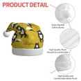 thumbnail image 4 of Daiia Cartoon Bear Yellow Print Christmas Knitted Beanie Hat, Large Knit Hat Xmas Small Gifts For Men Women Adult, 4 of 6