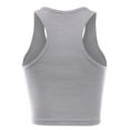 thumbnail image 3 of FashionMille Women Sleeveless Rib Racerback Workout Sports Crop Tank Top, 3 of 5