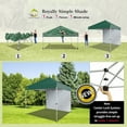 thumbnail image 2 of CROWN SHADES 8x8 Pop Up Canopy with 1 Side Wall One Push Setup Easy Outdoor Sun Shade for Events Parties Camping Forest Green, 2 of 6