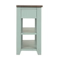 thumbnail image 5 of 48'' Solid Pine Wood Top Console Table, Entryway/Sofa Table with 3 Drawers & 2 Shelves (Retro Blue + Brown Top, Easy Assembly), 5 of 8