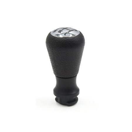 Black Silver Tone 5 Speed Manual Gear Stick Shift Knob Lever Shifter for