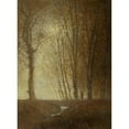 thumbnail image 2 of Ladislav Mednyánszky 14x18 Gold Ornate Wood Frame and Double Matted Museum Art Print Titled - Edge of the Forest in the Moonlight (1880-1890), 2 of 4