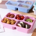thumbnail image 7 of 5 Compartment Portable Snack Box with Lids, Divided Food Storage Container, Dishwasher Safe, Adult Snack Tray, Travel Picnic, Multi-Purpose Organizer, 7 of 7