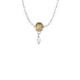 thumbnail image 2 of Delight Jewelry April - Clear Crystal Bicone Mia Monkey Charm Necklace, 2 of 4