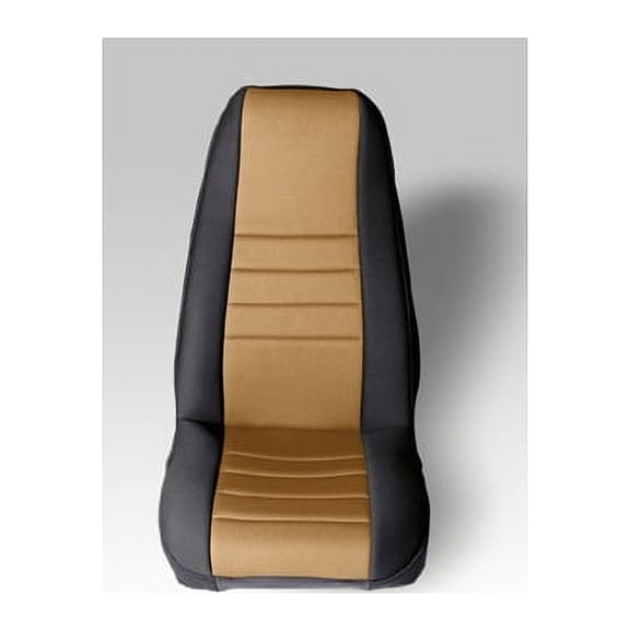 Rugged Ridge by RealTruck | Seat Cover Kit, Front, Neoprene, Tan | 13212.04 | Compatible with 1976-1990 Jeep CJ & Wrangler YJ