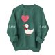 thumbnail image 4 of TaTaai Women's Valentine's Day Printed Sweatshirt, Long Sleeve Pullover Top, Round Neck Romantic Blouse, Cute Casual Wear Gift, 4 of 5