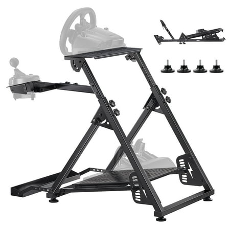VEVOR Racing Wheel Stand, Adjustable & Foldable Simulator Stand for Logitech G923 G920 G29 G27, Thrustmaster T300RS TX F458 T500RS T3PA-PRO(F1/GT) Gaming Cockpit,Pedals Simulator NOT Included
