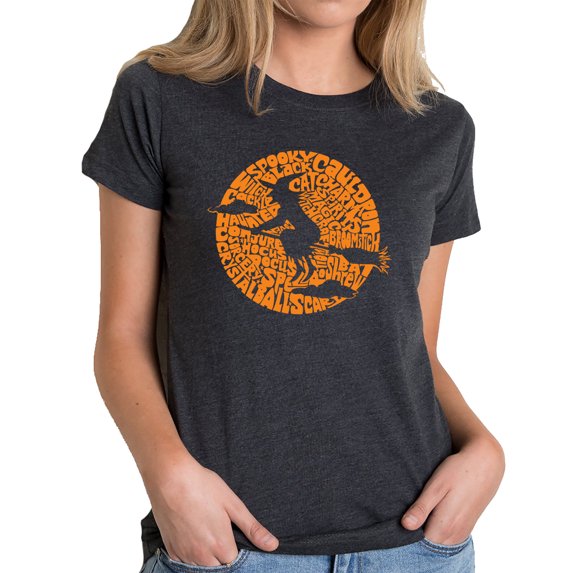 Women's Premium Blend Word Art T-shirt - Spooky Witch