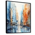 thumbnail image 2 of Designart "Urban Heights with Skyscrapers VIII" Cityscapes Floater Framed Canvas Print, 2 of 7
