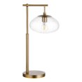 thumbnail image 1 of Henn&Hart 25" Modern Metal Table Lamp with Globe Glass Shade in Gold/Seeded, 1 of 3