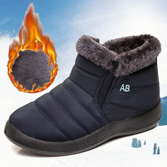 OKBOP Women's Snow Boots-Platform Boots for Women Winter Warm Rain Womens Shoes Christmas Vintage Womens Boots