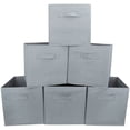 thumbnail image 2 of HOMESTO 11" Fabric Foldable Storage Cubes Bins - Gray - (6 Pack), 2 of 8