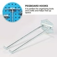 thumbnail image 1 of WEAVILUX 4Pack Pegboard Hooks Curved Galvanized Steel for Tool Organization 7.9x2.5x2.2in, 1 of 7