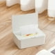 thumbnail image 5 of Caja de pañuelos con funda para teléfono celular, organizador de papel facial para cocina, baño, tocador, encimeras, dormitorio, tocador y mesas, contenedor de pañuelos de plástico de regalo, 5 of 6