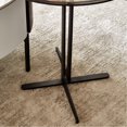 thumbnail image 5 of 19.69" Round Brown Black Metal Glass End Table for Dorm Provide Ample Surface Space, 5 of 5