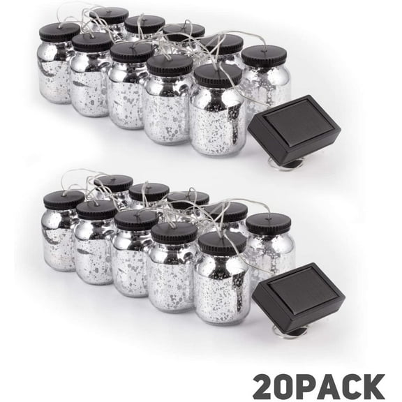 Malibu Solar Star Bottle String Lights LED Outdoor lights 18ft 3000K Warm Light Wall Light 2X10pack for landscape lighting 8517-5503-20