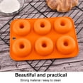 thumbnail image 2 of Toystoory Molde para hornear de silicona Donut Muffin pastel de chocolate molde Pan galleta Cupcake Naranja, 2 of 6