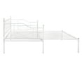 thumbnail image 6 of Twin Size Metal Daybed with Twin Size Adjustable Trundle, Portable Folding Trundle Heavy-Duty Steel Daybed with Pop Up Trundle Bed, No Box Spring Needed(White), 6 of 8