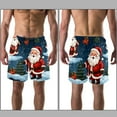 thumbnail image 3 of luoweisi Men's Beach Shorts Quick Dry Swim Trunks with Mesh Lining Santa Claus S, 3 of 5