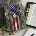 thumbnail image 5 of Xoenoiee Hunting Camo Antler US Flag Pattern Bible Covers for Women Men PU Leather Bible Case Bible Bag Tote Book Carrying Case Christian Bible Accessories with Handle, XL, 5 of 7