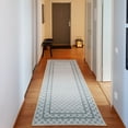 thumbnail image 1 of Modern Decorative Rug, Minimal Cartoonish Circular Ornaments Repetitive Design Creative Pattern, Quality Carpet for Bedroom Dorm and Living Room, 6 Sizes, Off White Pale Teal, by Ambesonne, 1 of 2
