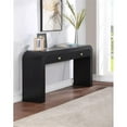 thumbnail image 2 of Maklaine Modern / Contemporary Rich Black Wood Veneer Console Table, 2 of 9