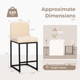 thumbnail image 6 of SUMMIT LIVING 24 inch Bar Stools with Back Set of 2 for Kitchen Dining, Counter Height Chairs, Ivory, 6 of 6