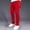 Red, variant on Men's Casual Cargo Pants Workout Joggers Drawstring Waist Pants Stacked Flared Cool Outdoor Sweatpants with Pockets