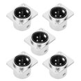 thumbnail image 1 of Conector de audio macho cuadrado de 3 núcleos de metal de 5 piezas para transferencias, 1 of 11