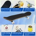 thumbnail image 2 of Complete Skateboards for Beginners,7 Layer Canadian Maple Double Kick Deck,31''Pro Cruiser Sun Black Skate Board, 2 of 5