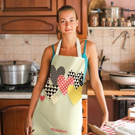 

shyuyusa 1pc Parent adult the Family Kitchen Valentine s Day Print Linen Family Aprons Apron Set Couple Aprons for Valentine s Day gifts His and Her Aprons for Couples